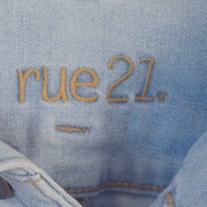 rue 21 light blue high rise ankle jegging jeans, size 0